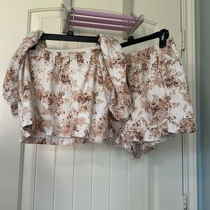 Abercrombie & Fitch Matching set, floral size S top and size M shorts